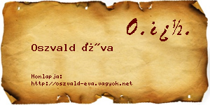 Oszvald Éva névjegykártya